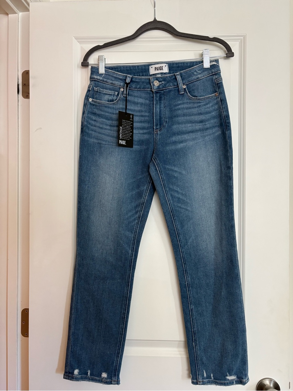 PAIGE “Brigette” Vintage Inspired Medium Wash Boyfriend Skinny Jeans Size 25